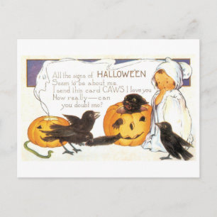 Postal Halloween a la vieja usanza, Crow