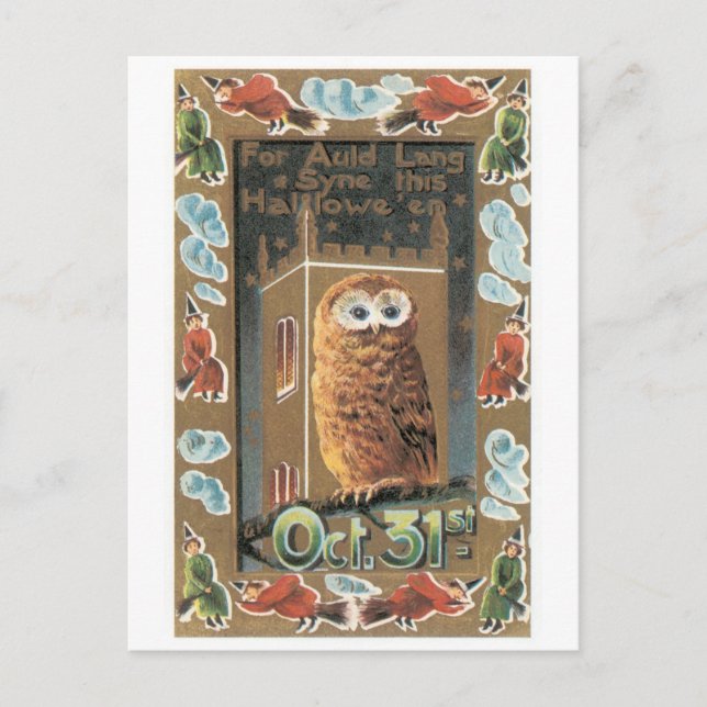 Postal Halloween a la vieja usanza, Owl (Anverso)
