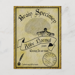 Postal Halloween Abby Normal Postcard