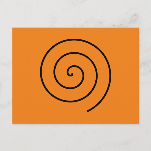 Postal Halloween abstrakt schwarz und naranja (Anverso)