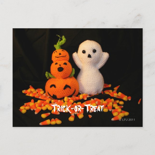 Postal Halloween Amigurumi Post Card (Anverso)