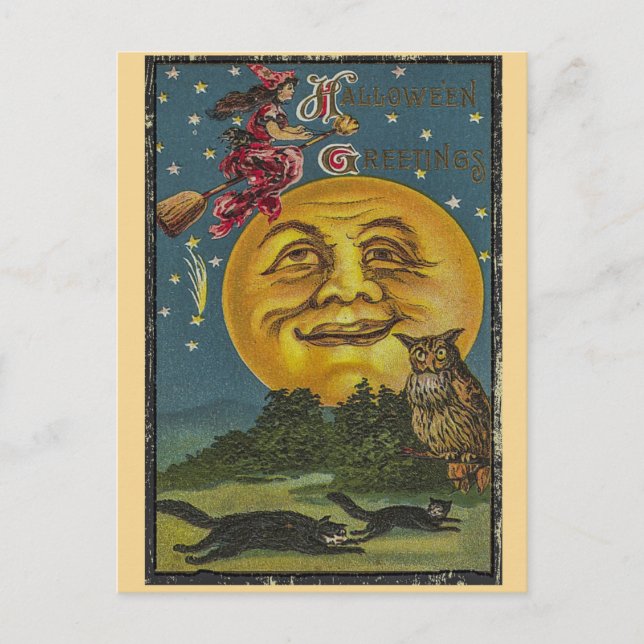 Postal Halloween antiguo (Anverso)