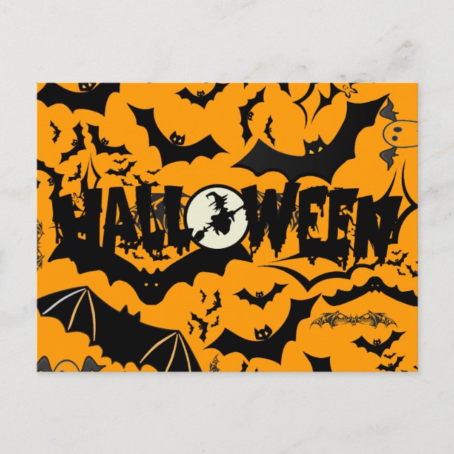 Postal Halloween Bats (Anverso)