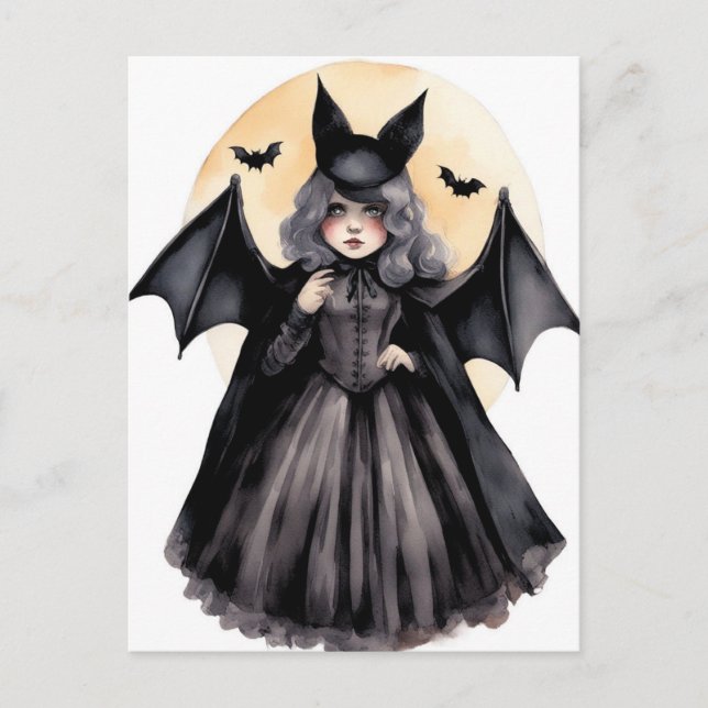 Postal Halloween Bats (Anverso)