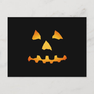 Postal Halloween: Cara de Jack-o-Lantern: