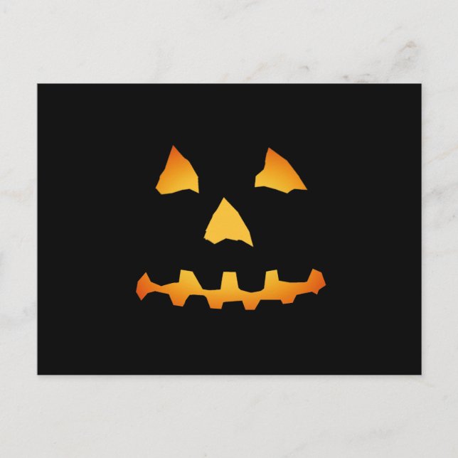 Postal Halloween: Cara de Jack-o-Lantern: (Anverso)