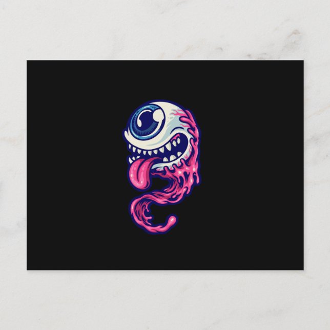 Postal Halloween character one eye (Anverso)