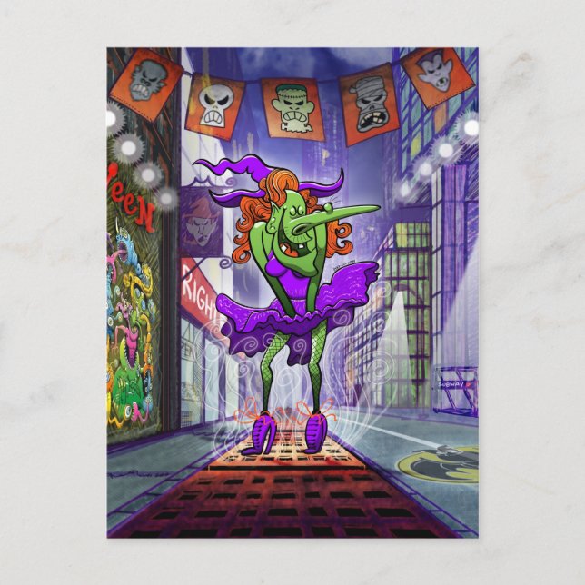 Postal Halloween Charming Witch (Anverso)