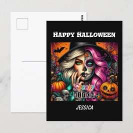 Postal Halloween, Chica de Gótico fantasmal