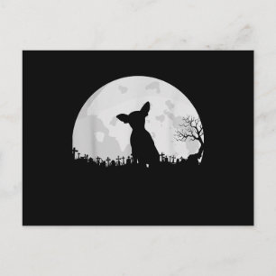 Postal Halloween Chihuahua Costume Gift Moon Funny