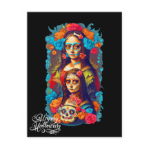 Halloween con cráneo de azúcar, Día de los Muertos