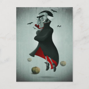 Postal Halloween con vampiros