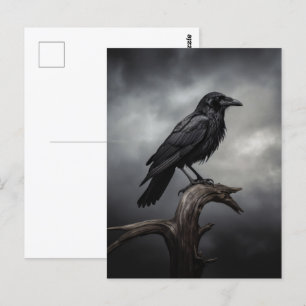 Postal Halloween Crow