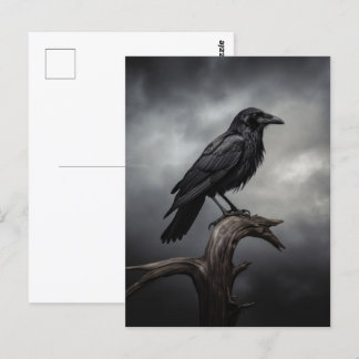 Postal Halloween Crow