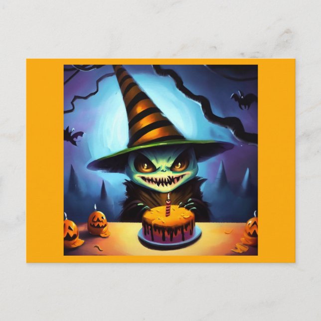 Postal Halloween - Cumpleaños 1 (Anverso)