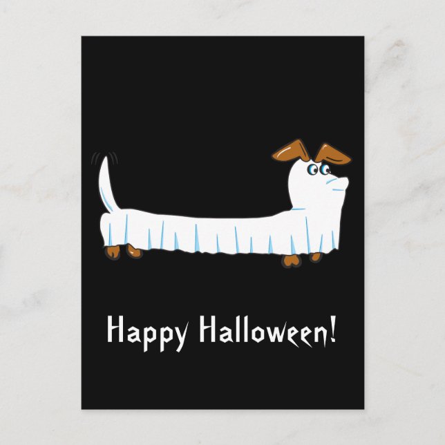 Postal Halloween Dachshund (Anverso)