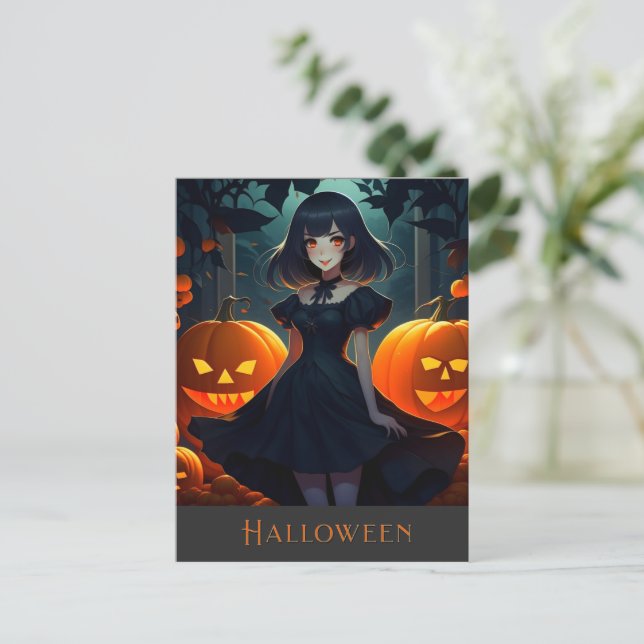 POSTAL HALLOWEEN DARK VAMPIRE PRINCESS (Anverso de pie)