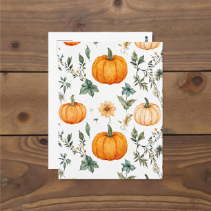 Postal Halloween de calabaza, caída de la vegetación Nara
