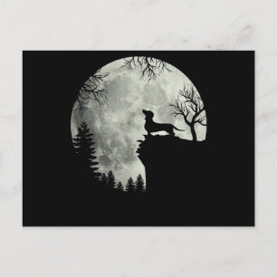 Postal Halloween De Dachshund Y Moon