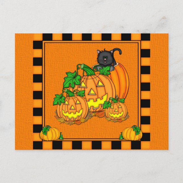 Postal Halloween de Jack O'Lanterns (Anverso)