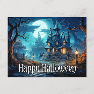 Postal Halloween de la casa encogida