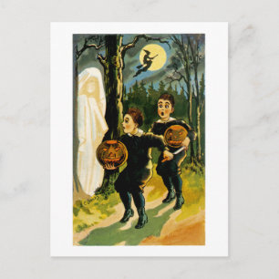 Postal Halloween de truco o truco