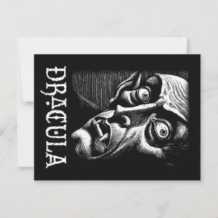 Postal Halloween del vómito gótico clásico de Drácula