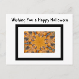 Postal Halloween desea a la Naranja Calabkin Kaleidoscope