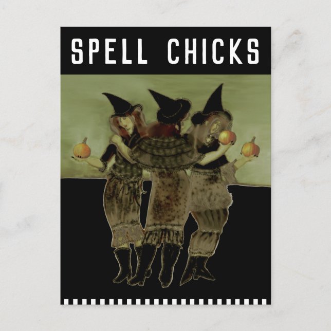 Postal Halloween divertida (Anverso)