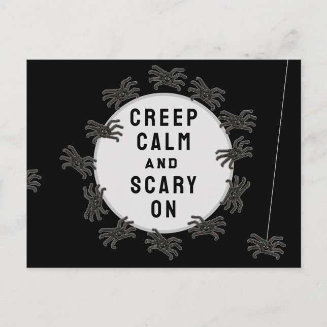 Postal Halloween divertida (Anverso)