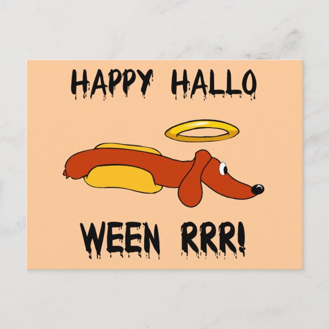 Postal Halloween divertida (Anverso)