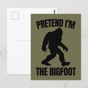 Postal Halloween Divertido 2020 - Finge que soy el Bigfoo