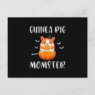 Postal Halloween divertido de la mofa de cerdo guineana