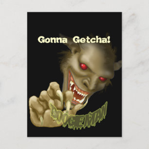 Postal Halloween - ¡El hombre boogie te va a traer!