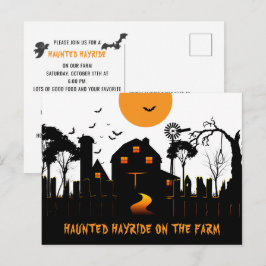 Postal Halloween Embrujado en la Granja