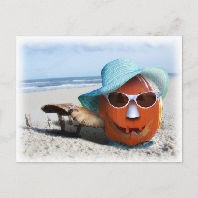 Postal Halloween En La Playa (Anverso)