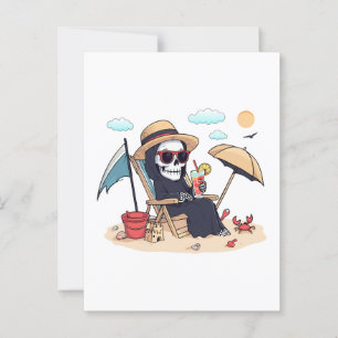 Postal Halloween en verano - Paraíso en la playa