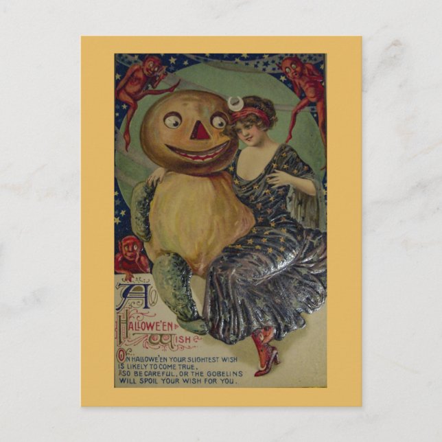 Postal Halloween espeluznante (Anverso)