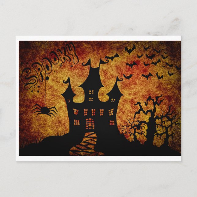 Postal Halloween espeluznante (Anverso)