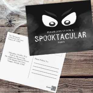 Postal Halloween Espeluznante Divertido Espantoso y Capri