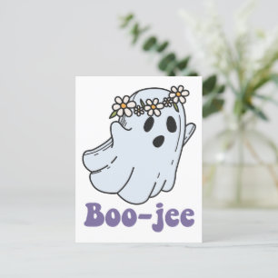 Postal Halloween Espeluznante Fantasma Boo Jee Boo 