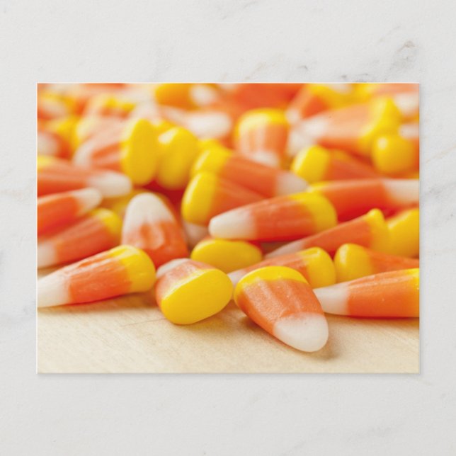 Postal Halloween estampado de maíz con vaina (Anverso)