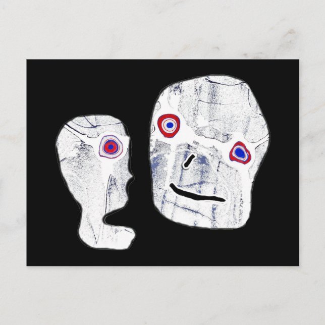 Postal Halloween eterno x Alimenticios zombis de piedra (Anverso)