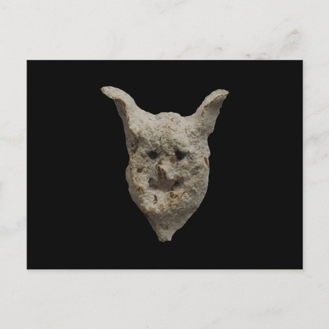Postal Halloween eterno x escultura antigua de piedra (Anverso)
