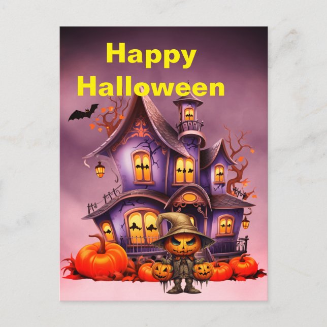 Postal Halloween fantasmal (Anverso)