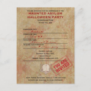 Postal Halloween, fiesta de asilo de refugiados
