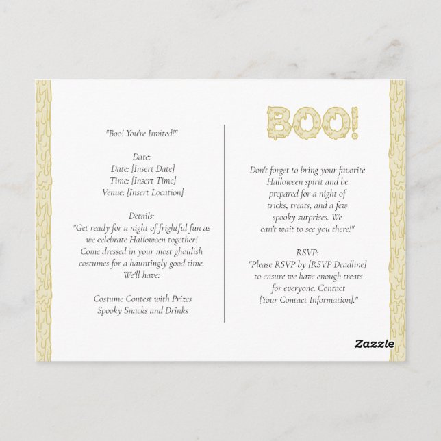 Postal Halloween Ghostly (Reverso)