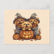 Halloween Golden Retriever Perro Jack O Lantern