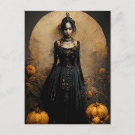 Postal Halloween Gothic Girl