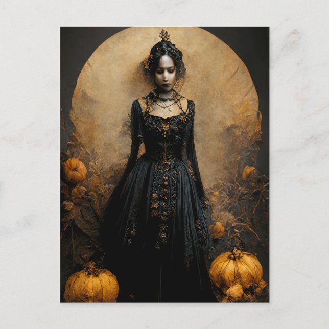 Postal Halloween Gothic Girl (Anverso)